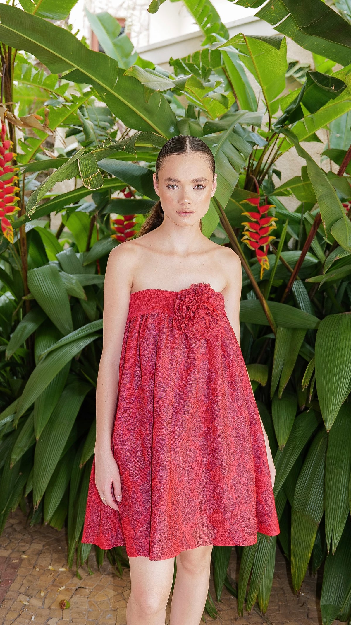 vestido mini red jasmin