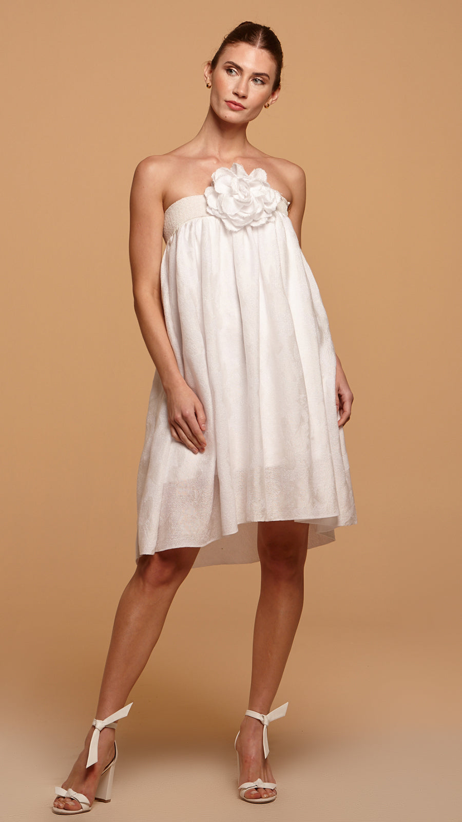 Vestido curto lurex