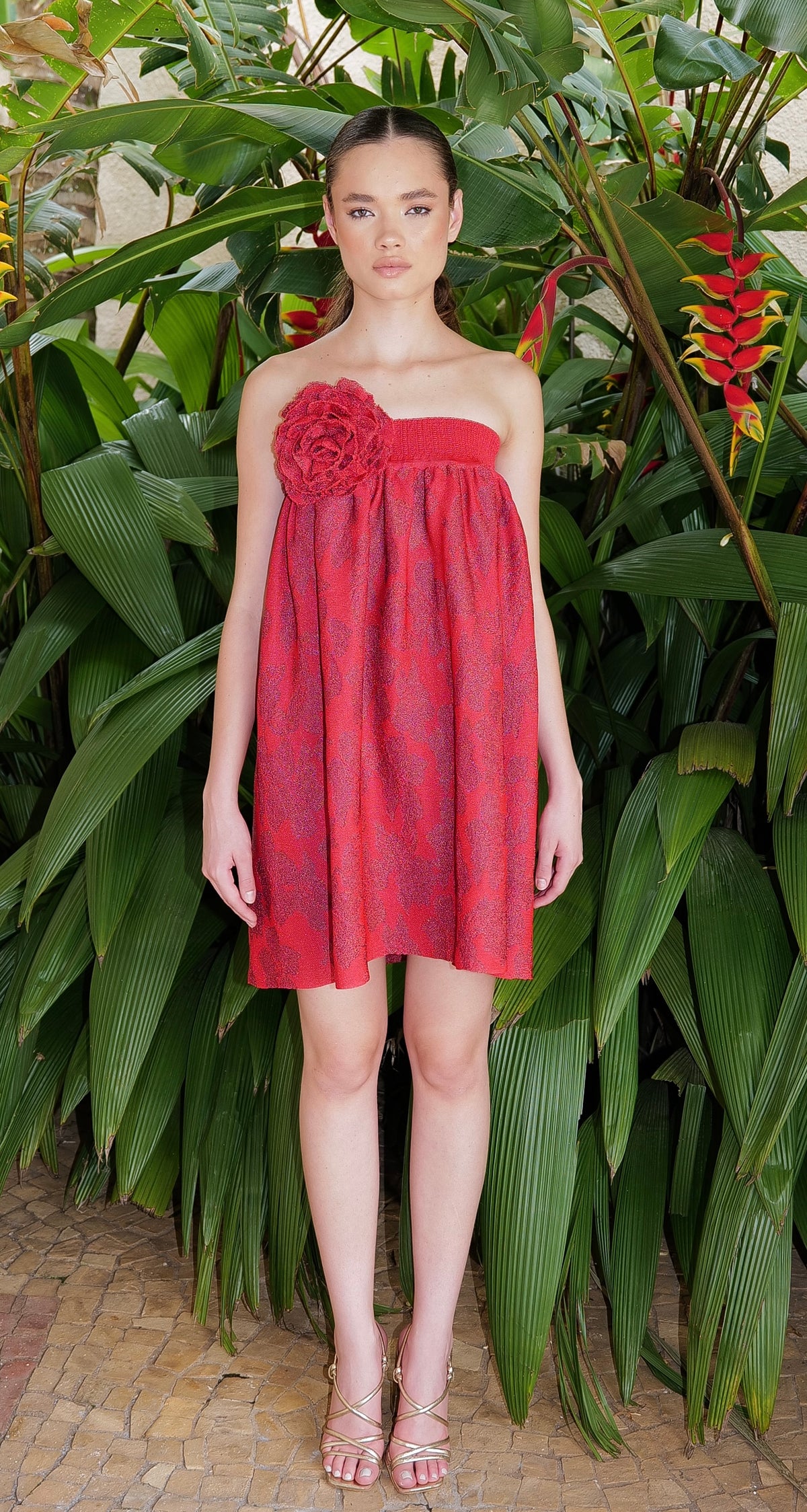 vestido mini red jasmin